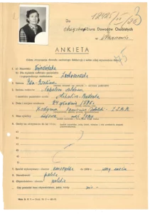 ankieta osobowa z koperty dowodowej