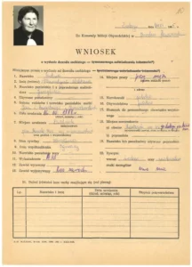 wniosek ze zdjęciem z koperty dowodowej