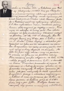 Życiorys z koperty dowodowej