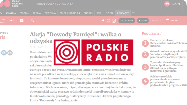Polskie Radio o Dowodach Pamięci
